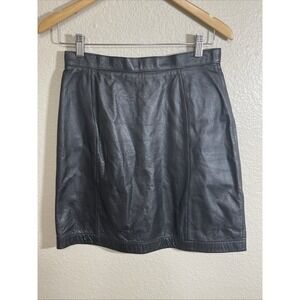 Women's Leather Black‎ Pencil Skirt By Wilson's Leather Sz 12 Style 4251